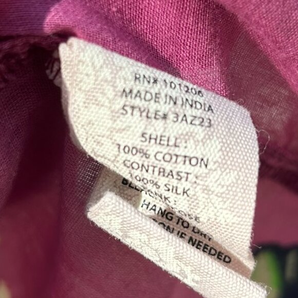 NWOT Soft Surroundings Silk Tunic PinRose Floral Print Blouse Petite Large 2AZ23 - Picture 10 of 12